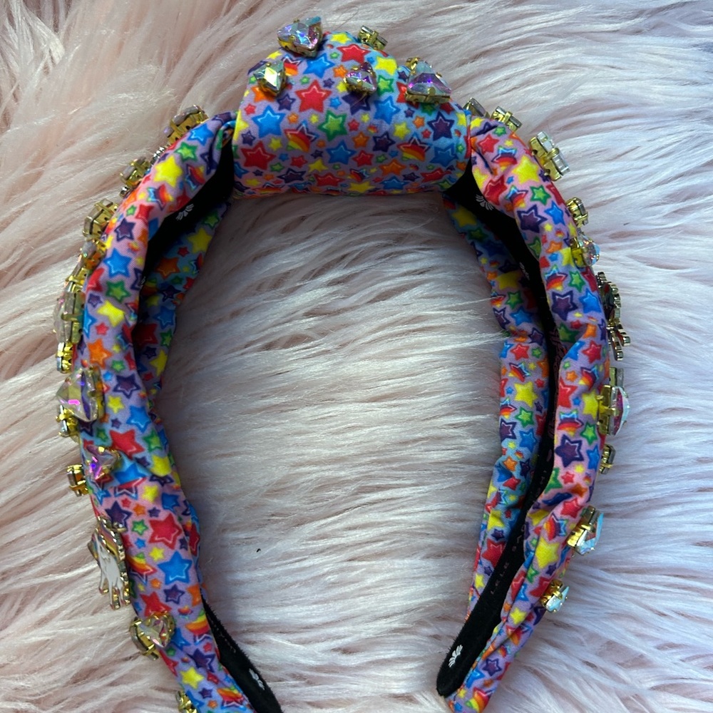 Limited Edition Lele Sadoughi x Lisa Frank iridescent crystal unicorn headband - Picture 9 of 10
